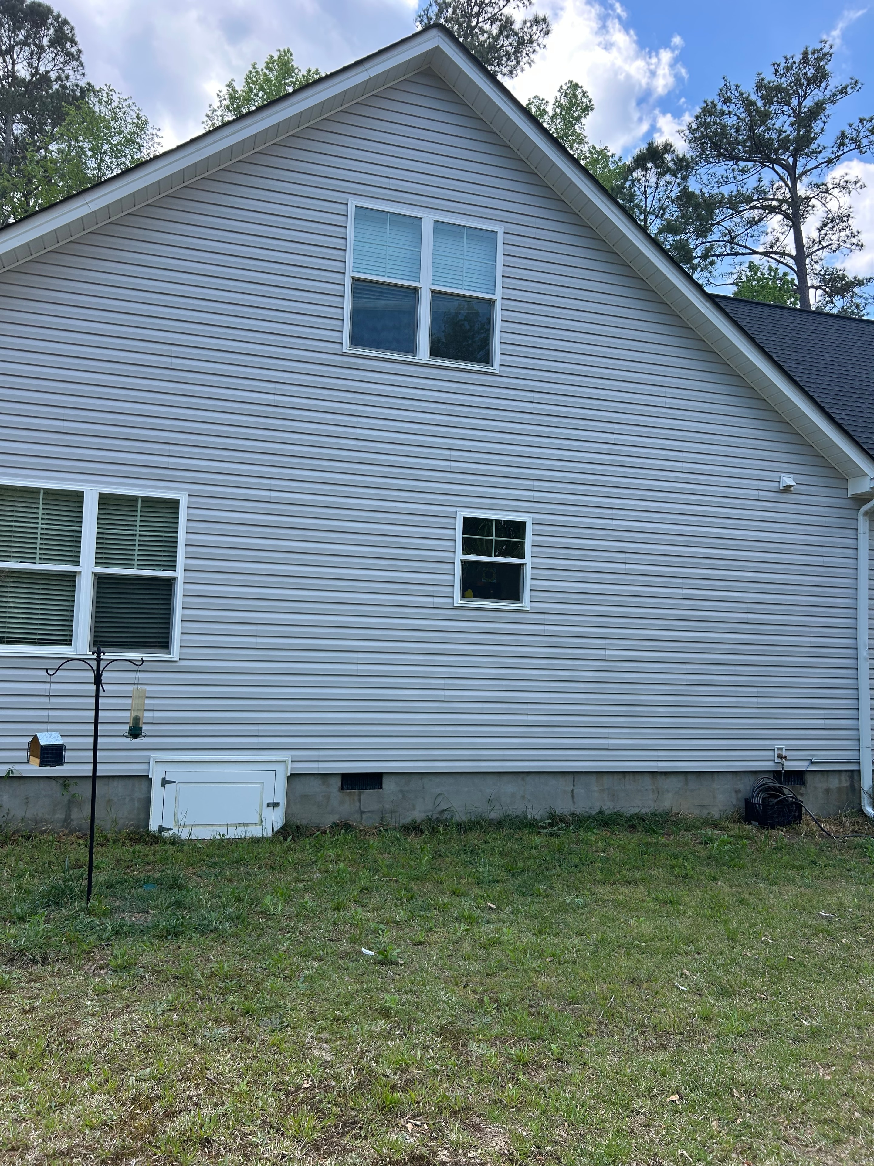 Clean concrete flatwork after pressure washing